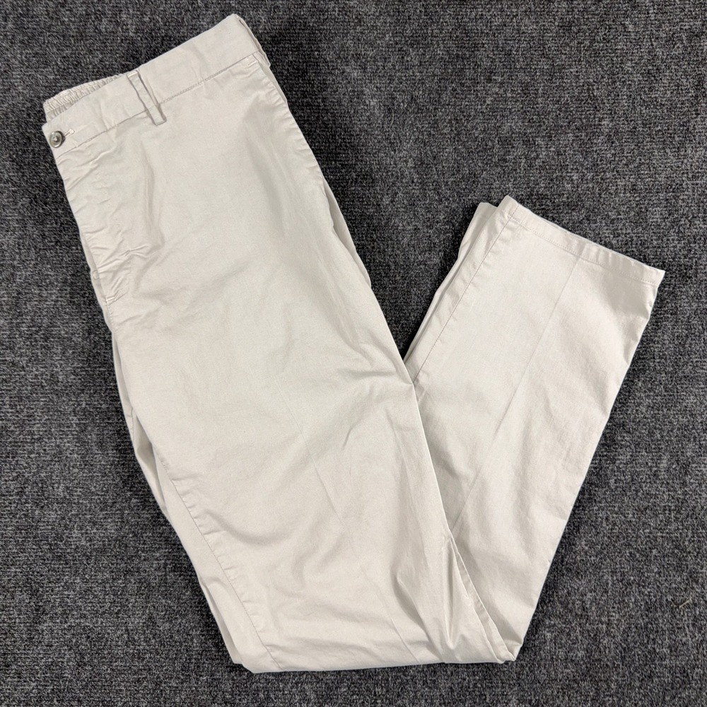 PT Torino Travel & Relax Slim Fit Stretch Chino Trousers Size 50 (33x31) Khaki